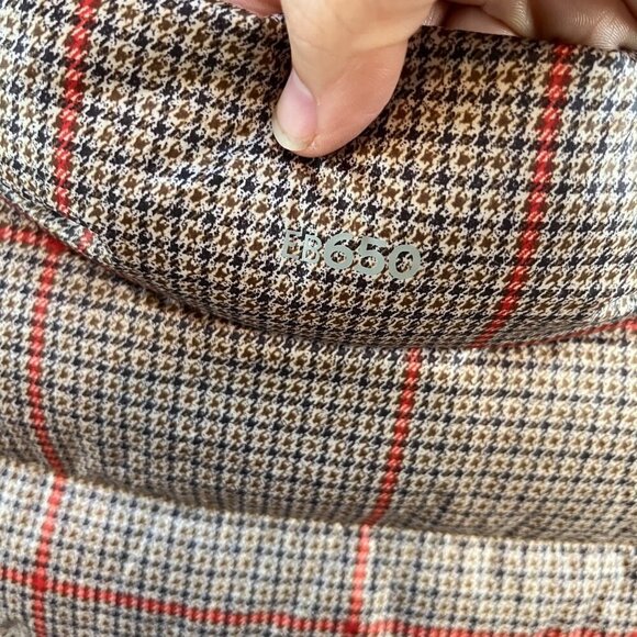 Eddie Bauer Women's Medium Quilted Down Brown Houndstooth Plaid Puffer Vest - Picture 6 of 6